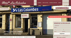 Desktop Screenshot of hotel-lescolombes.com