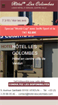 Mobile Screenshot of hotel-lescolombes.com