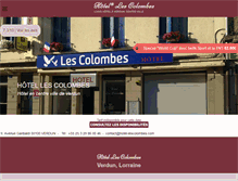 Tablet Screenshot of hotel-lescolombes.com